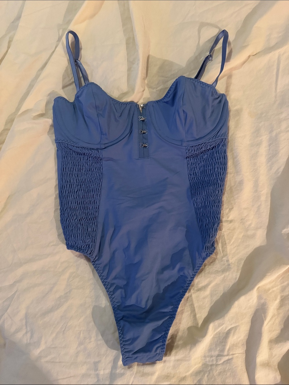Victoria's Secret Periwinkle Smocked Bodysuit